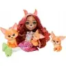 Mattel Enchantimals HNT60 Zestaw Lalka Fennec Fox i Rodzina Lisków