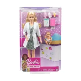 Mattel GVK03 Pediatra Lalka z Bobasem i Akcesoriami Tematycznymi