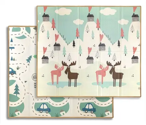 Mata piankowa składana Play Pastel Deer T1