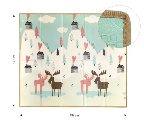 Mata piankowa składana Play Pastel Deer T1