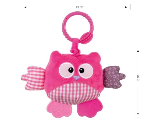 Milly Mally Plush hanging toy - Cutie owl - 2881 PINK