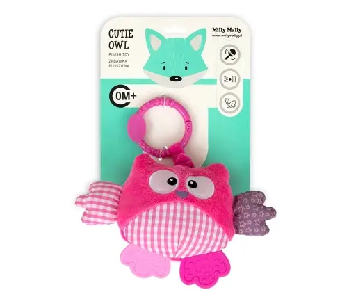 Milly Mally Plush hanging toy - Cutie owl - 2881 PINK