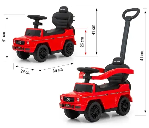 Skrejmašīna - staigulis Milly Mally MERCEDES G350d Red
