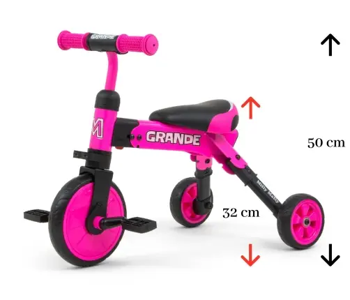 Balansa ritenis Milly Mally GRANDE Pink 2in1