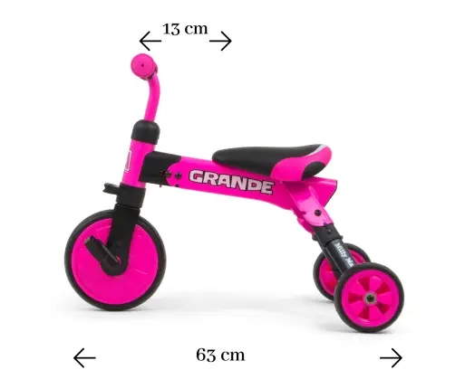 Balansa ritenis Milly Mally GRANDE Pink 2in1