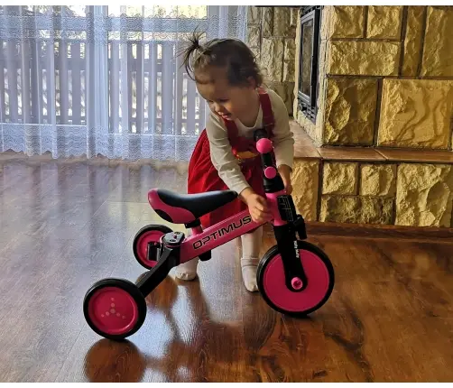 Balansa ritenis Milly Mally OPTIMUS Pink 3in1
