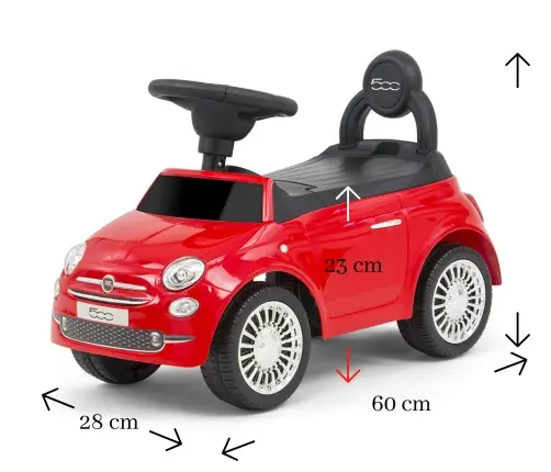 Milly Mally Ride On Fiat 500 Red