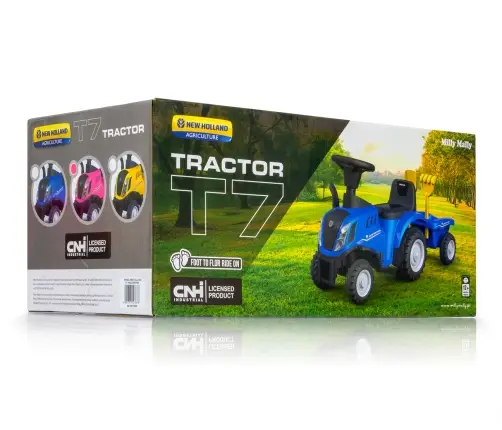 Milly Mally Ride On New Holland T7 Tractor Pink