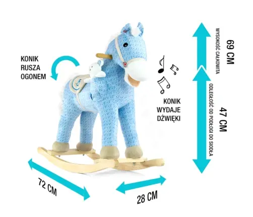 Milly Mally Rocking Horse Pony Blue