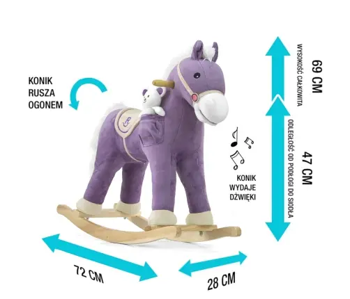 Milly Mally Rocking Horse Pony Purple