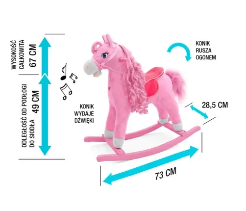 Milly Mally Rocking Horse Princess Pink