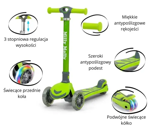 Skrejritenis Milly Mally Boogie Green Skrejritenis Milly Mally Boogie Green