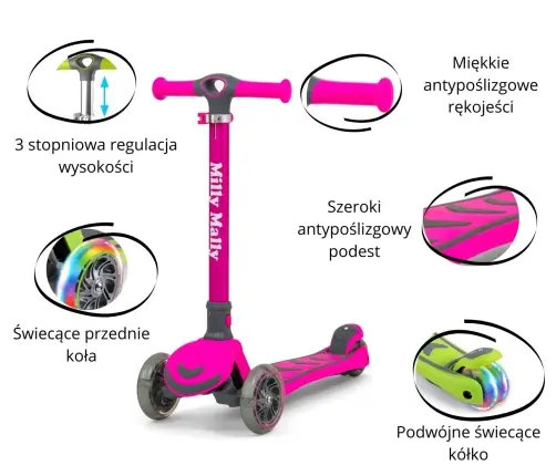 Самокат Milly Mally Boogie Pink