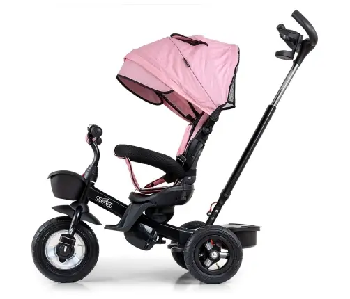 Bērnu trīsritenis Milly Mally Movi Black-Pink