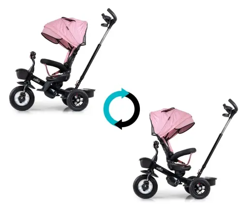 Bērnu trīsritenis Milly Mally Movi Black-Pink