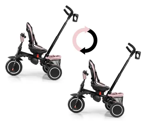 Bērnu trīsritenis Milly Mally Stanley Rubber New Pink
