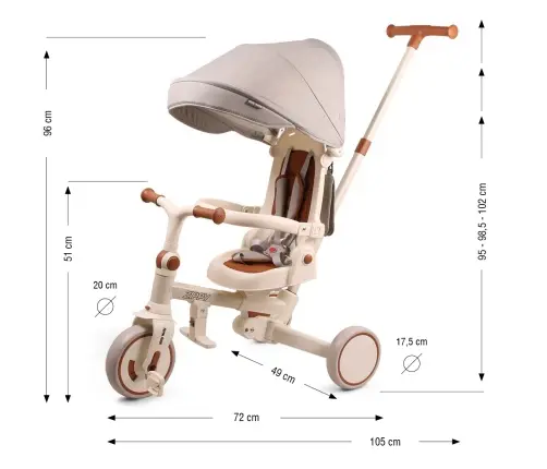 Rowerek Trójkołowy Zippy Beige