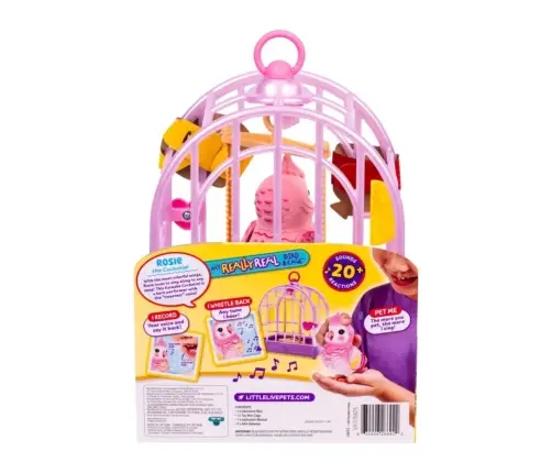 Moose Little Live Pets 26692 Mówiący Ptaszek z Klatką
