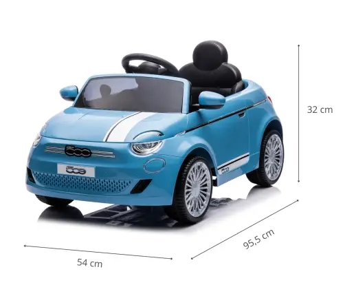 Bērnu elektroauto Fiat 500e Blue