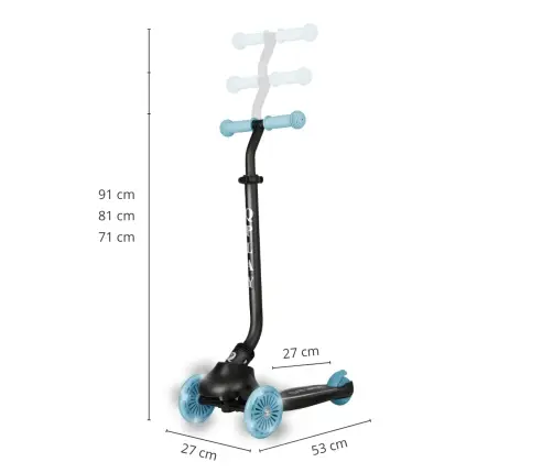 Skrejritenis Qplay Hulajnoga Sema Evo 3in1 Sky Blue