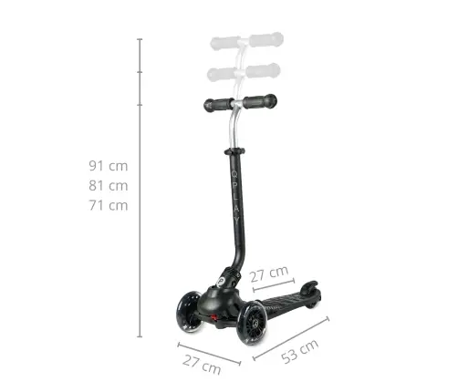 Skrejritenis Qplay Hulajnoga Sema Pro 3in1 Black