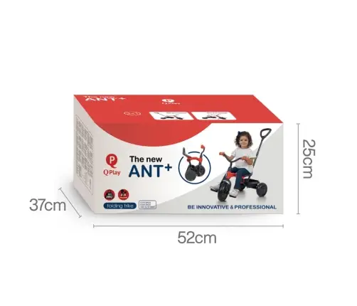 Bērnu trīsritenis Qplay Ant Plus Rose