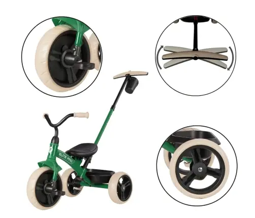 Bērnu trīsritenis Qplay Elite Pro Green