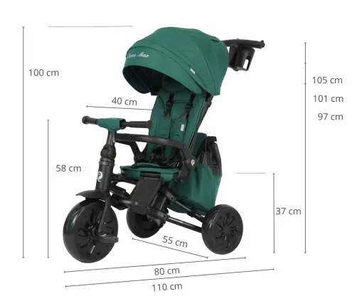 Qplay Nova Max Green Tricycle