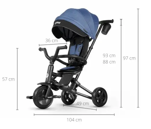 Qplay Nova Niello Blue Tricycle