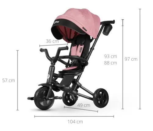 Qplay Nova Niello Pink Kolmerattaline jalgratas