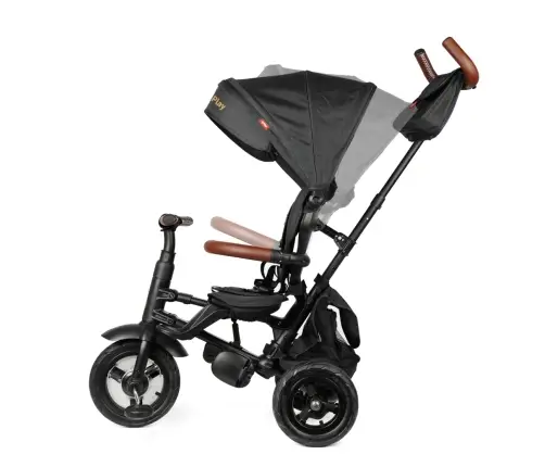 Bērnu trīsritenis Qplay Rito Deluxe Rubber Black