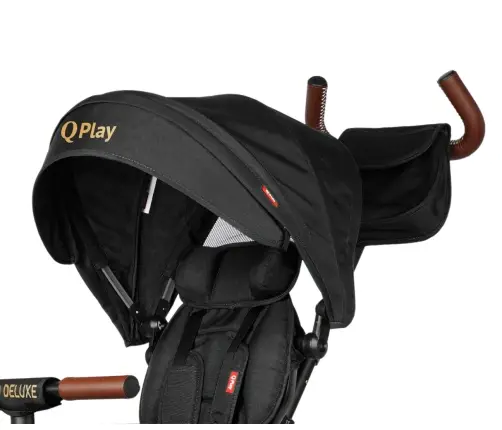 Bērnu trīsritenis Qplay Rito Deluxe Rubber Black