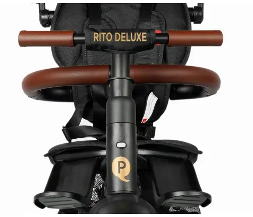 Bērnu trīsritenis Qplay Rito Deluxe Rubber Black