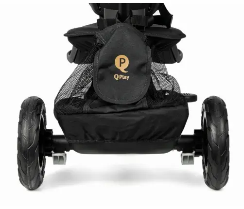 Bērnu trīsritenis Qplay Rito Deluxe Rubber Black