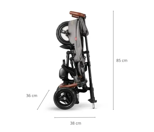 Qplay Rowerek Trójkołowy Rito Deluxe Rubber Grey