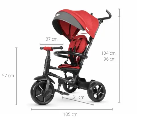 Bērnu trīsritenis Qplay Rito Star Red