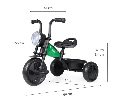 Bērnu trīsritenis Qplay Triduro Green