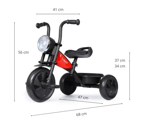 Bērnu trīsritenis Qplay Triduro Red