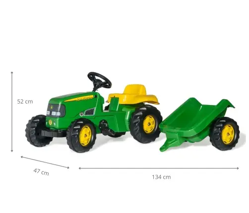 Rolly Toys 012190 Traktor Rolly Kid John Deere z przyczepą