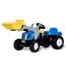 Rolly Toys 023929 Traktor Rolly Kid New Holland Agriculture z łyżka i przyczepą