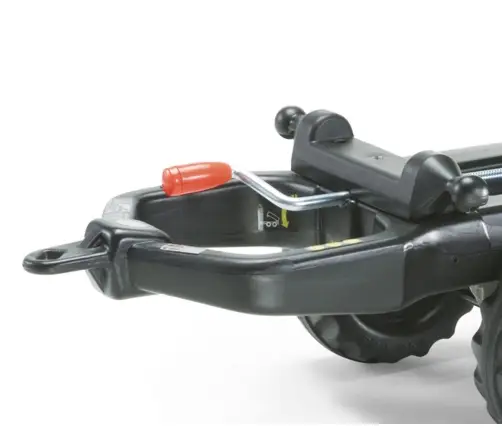 Rolly Toys 122004 Przyczepa Rolly-Mega Trailer jasno zielona, żółte koła, 2-osie