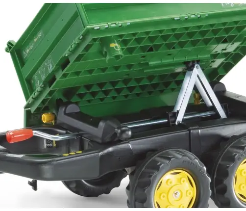 Rolly Toys 122004 Przyczepa Rolly-Mega Trailer jasno zielona, żółte koła, 2-osie