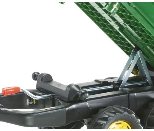 Rolly Toys 122004 Przyczepa Rolly-Mega Trailer jasno zielona, żółte koła, 2-osie