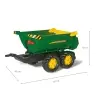 Rolly Toys 122165 Przyczepa Rolly Halfpipe półwywrotka John Deere 2-osie