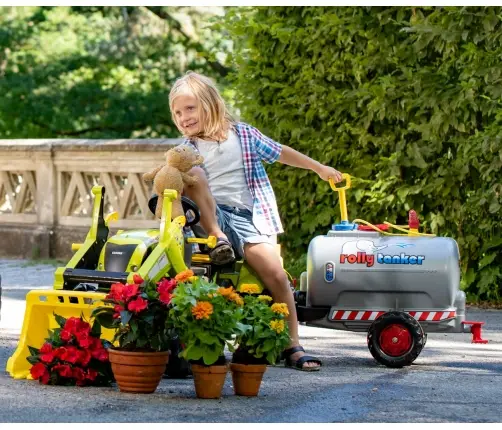 Rolly Toys 122776 Cysterna Rolly Tanker z pompą i sikawką Szara  1-oś