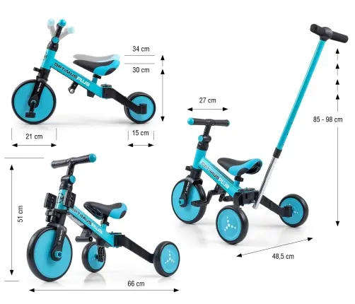 Rowerek 4w1 Optimus Plus Blue