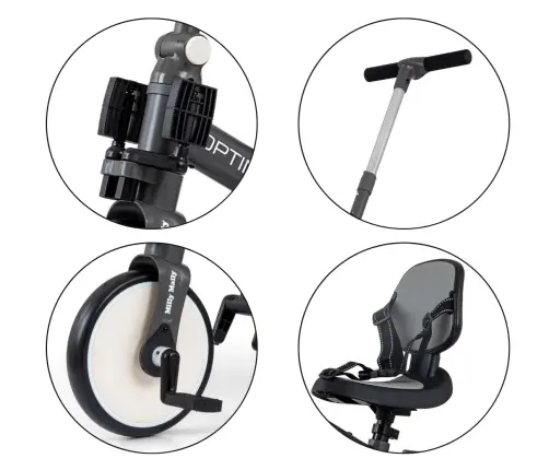 Rowerek 5w1 Optimus Max Dark Grey