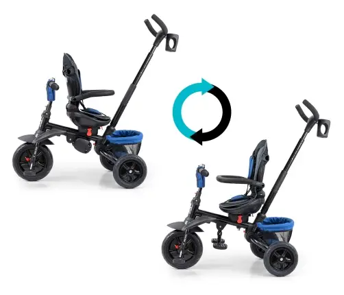 Детский трехколесный велосипед Milly Mally Stanley Rubber Navy-Black Детский трехколесный велосипед Milly Mally Stanley Rubber Navy-Black
