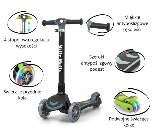 Самокат Milly Mally Boogie Black