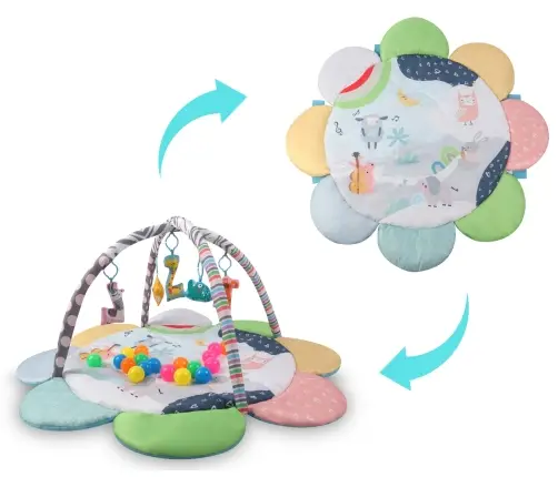 TinyMini JL639-2A Mata edukacyjna 2w1 Kwiat Zoo